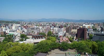 熊本城天守閣からの眺め